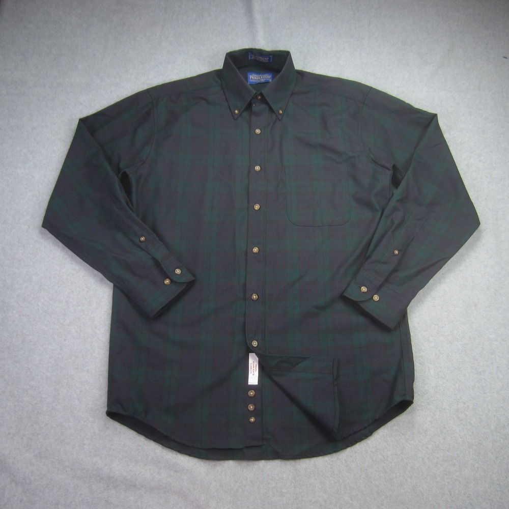 Pendleton Shirt Mens Small‎ Black Watch Tartan Sir Pendleton Wool Button Down